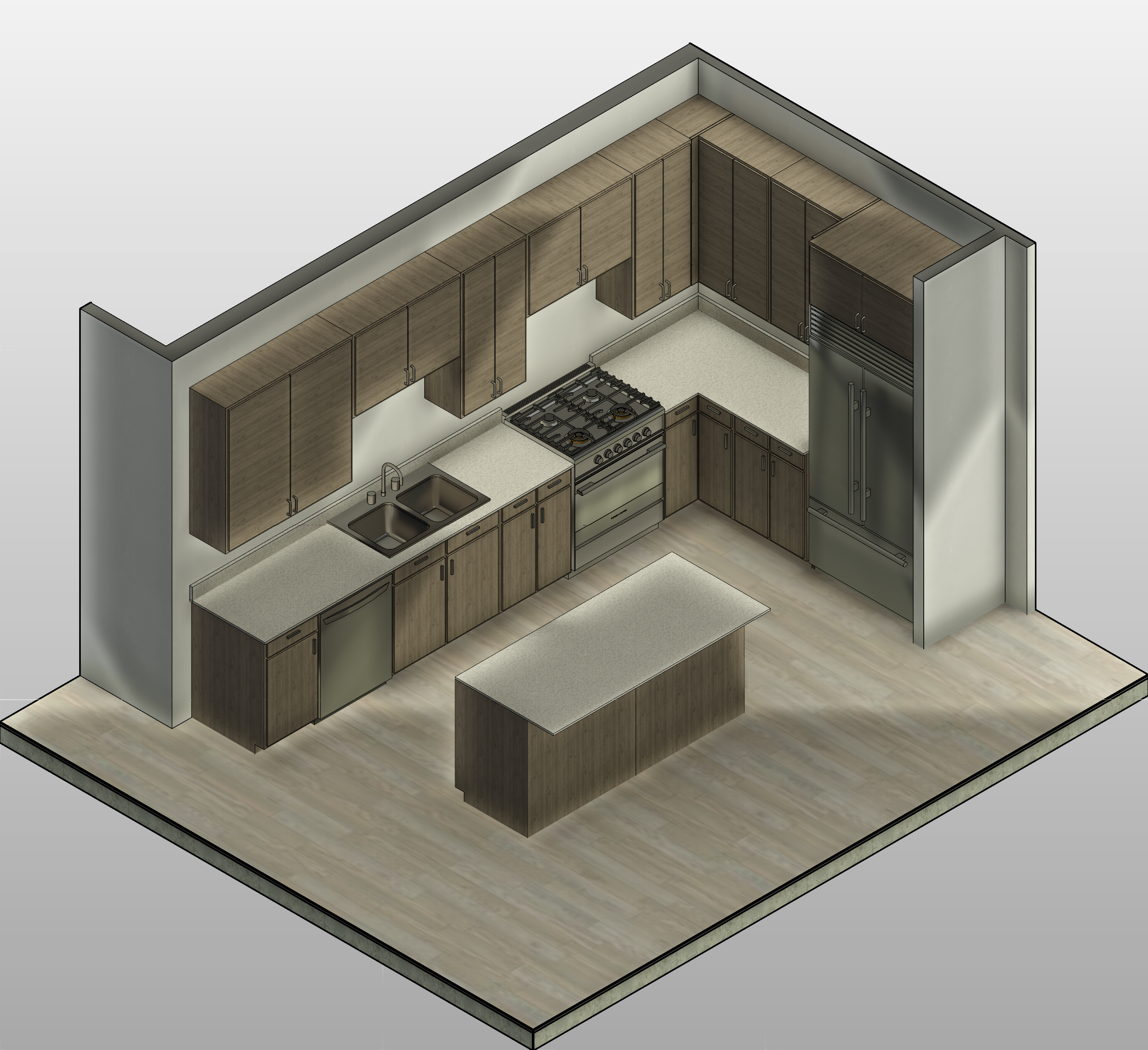 Render de carport en 3D
